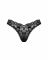 Мереживні стрінги Obsessive Donna Dream thong XS/S Black, низька посадка