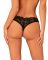 Мереживні стрінги Obsessive Donna Dream crotchless thong M/L Black, відкритий доступ