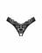 Мереживні стрінги Obsessive Donna Dream crotchless thong M/L Black, відкритий доступ