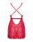 Прозора сорочка бебі-дол Obsessive Lacelove babydoll & thong M/L Red, мереживо, стрінги