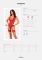 Прозорий корсет Obsessive Lacelove corset M/L Red, мереживо, підв’язки для панчіх
