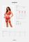 Комплект білизни Obsessive Lacelove cupless 3-pcs set M/L Red, бюстгальтер, стрінги, пояс для панчіх