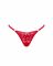 Мереживні стрінги Obsessive Lacelove thong XL/2XL Red, низька посадка