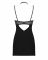 Сорочка Obsessive Selinne chemise & thong M/L Black, стрінги, подвійні бретелі