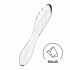 Двосторонній скляний дилдо Satisfyer Dazzling Crystal 1 Transparent, дуже міцний, без стопера