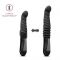Пульсатор Blush Temptasia – Lazarus Thrusting Dildo – Black, ребристий стовбур, 3 швидкості