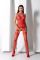 Бодістокінг з безліччю бретелей Passion BS095 One Size, red, імітація пояса та панчіх, з доступом