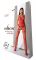Бодістокінг з безліччю бретелей Passion BS095 One Size, red, імітація пояса та панчіх, з доступом