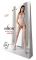 Бодістокінг з безліччю бретелей Passion BS095 One Size, white, імітація пояса та панчіх, з доступом