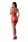 Ажурна мінісукня на тонких бретелях Passion BS096 One Size, red, плетіння на грудях