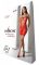 Ажурна мінісукня на тонких бретелях Passion BS096 One Size, red, плетіння на грудях