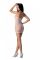Ажурна мінісукня на тонких бретелях Passion BS096 One Size, white, плетіння на грудях