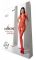 Бодістокінг з плетінням на животику Passion BS100 One Size, red, декоративний шов, з доступом