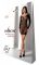 Напівпрозора мінісукня Passion BS101 One Size, black, рукави-мітенки