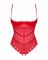 Боді з доступом Obsessive Ingridia crotchless teddy XL/2XL, червоне, відкриті груди