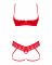 Комплект Obsessive Ingridia 2-pcs crotchless set XL/2XL, червоний, з доступом, відкриті груди