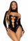 Безшовне боді на одне плече Leg Avenue Seamless thong back bodysuit, One Size, чорне