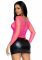 Сітчастий топ Leg Avenue Long Sleeves T-Shirts Neon Pink, One Size