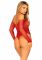 Сітчасте боді зі стразами Leg Avenue Crystalized fishnet bodysuit Red One Size