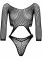 Еротичне боді Leg Avenue Top bodysuit with thong back Black