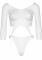 Еротичне боді Leg Avenue Top bodysuit with thong back White