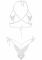 Еротичний комплект з відкритою чашкою Leg Avenue Open cup bra and pearl panty One Size White