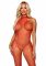 Еротичний сітчастий бодістокінг Leg Avenue Racer neck bodystocking Red