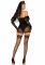 Еротичний костюм чорної нареченої Leg Avenue Heartbreak Bride L, боді, рукави, вуаль, чокер
