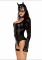 Еротичний костюм кішечки Leg Avenue Fierce Feline XS, боді, пояс з підв’язкою, маска кішки
