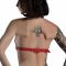 Ліф Серце з натуральної шкіри Feral Feelings - Hearts Bra Red