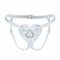 Трусики Серце для страпону з натуральної шкіри Feral Feelings - Hearts Strap-on Belt White