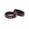 Фіксатори для стегон Liebe Seele Wine Red Thigh Cuffs S Size, натуральна  шкіра