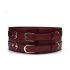 Шкіряний пояс для бондажу Liebe Seele Wine Red Waist Cuff, M Size