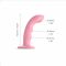 Насадка для страпона з подвійною точковою пульсацією Strap-On-Me TAPPING DILDO WAVE – CORAL PINK, М