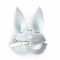 Шкіряна маска Зайчика Art of Sex - Bunny mask, колір Білий