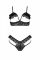 Еротичний комплект Passion DOLLY SET, S/M, black, з відкритими чашками