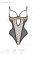Еротичне боді Passion MARINA BODY, XXL/XXXL, beige, з відкритими чашками