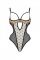 Еротичне боді Passion MARINA BODY, XXL/XXXL, beige, з відкритими чашками