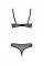 Еротичне боді Passion MARINA BODY, XXL/XXXL, black, з відкритими чашками