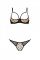Еротичний комплект Passion MARINA SET WITH OPEN BRA, L/XL, beige, відкриті чашки