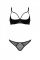 Еротичний комплект Passion MARINA SET WITH OPEN BRA, S/M, black, відкриті чашки