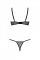 Еротичний комплект Passion MARINA SET WITH OPEN BRA, XXL/XXXL, black, відкриті чашки