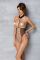 Еротичне боді Passion TRISHA BODY, XXL/XXXL, beige, з відкритими чашками