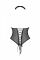 Еротичне боді Passion TRISHA BODY, XXL/XXXL, black, з відкритими чашками