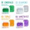 Унісекс-стимулятор Tenga UNI Amethyst, фіолетовий, візерунок у вигляді рельєфних квадратів, лубрикант у комплекті