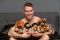 Плюшевий ведмедик ROPE Teddy Bear БДСМ у шкіряній масці та обв’язці, 22x16x12 см