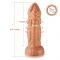 Фалоімітатор з вібрацією Hismith Slightly Curved Vibrating Silicone Dildo Monster Series, KlicLok