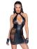 Сукня Noir Handmade F238 Short tulle dress with powerwetlook inserts, XXL