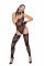 Боді Noir Handmade F242 Tulle body with patterned flock embroidery, S