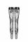 Панчохи без миска Noir Handmade F243 Tulle stockings with patterned flock embroidery, S